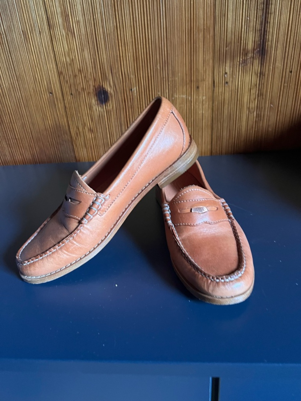 G.H. Bass & Co. Women's Tan Leather Penny Loafers